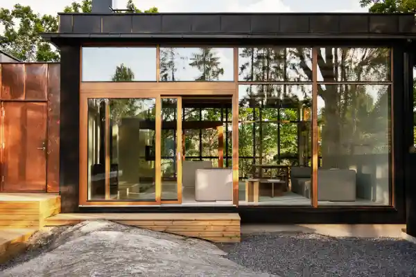 ویلای چوبی ترکیب با فلز