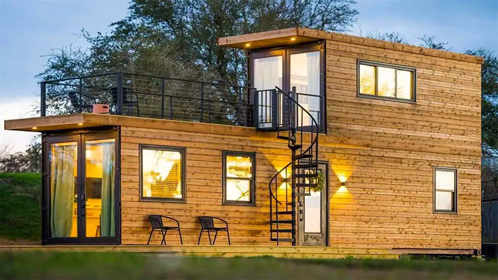  چوب در ساخت کانکس ویلایی